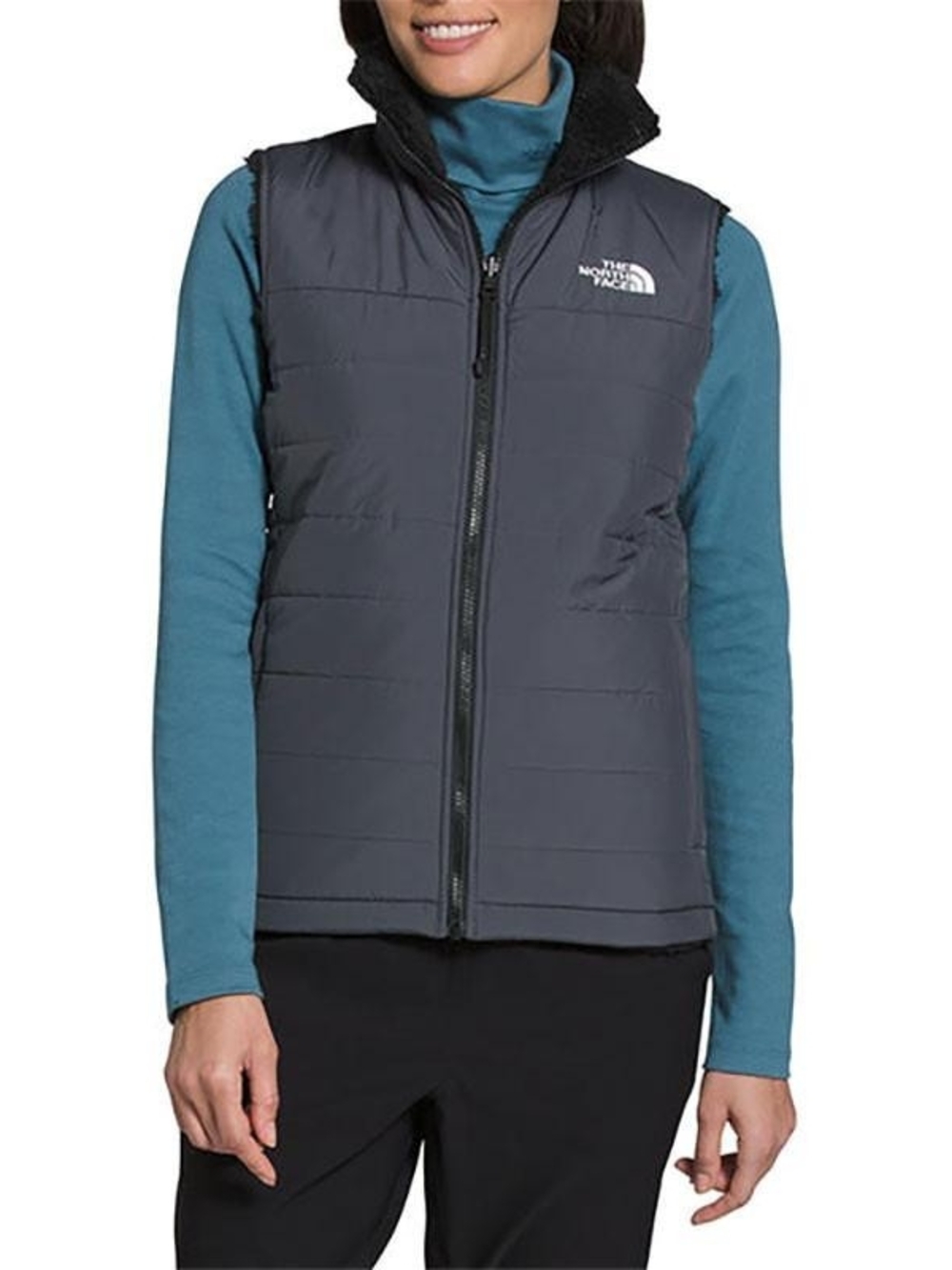 The North Face Women's Mossbud Reversible Vest Grey NWOT SIZE XL